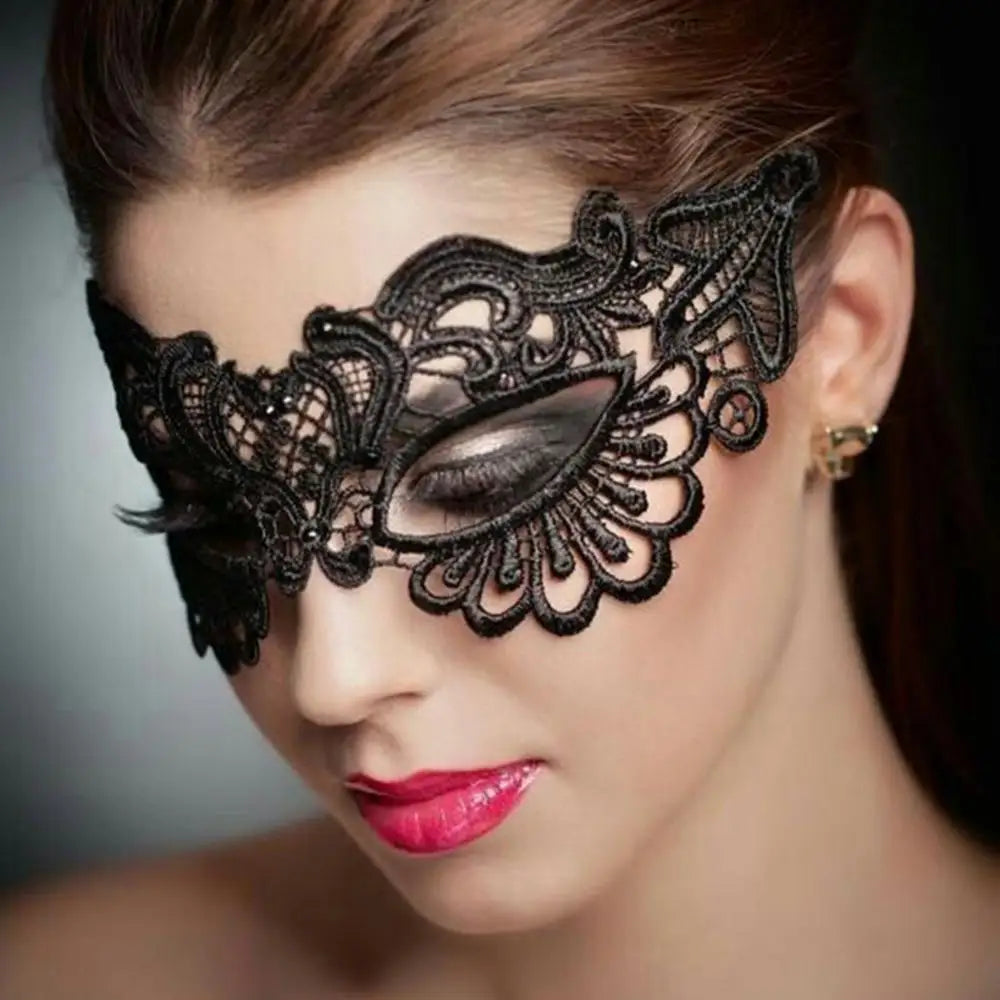 Women Hollow Lace Masquerade Face Mask  Cosplay Prom Party Props