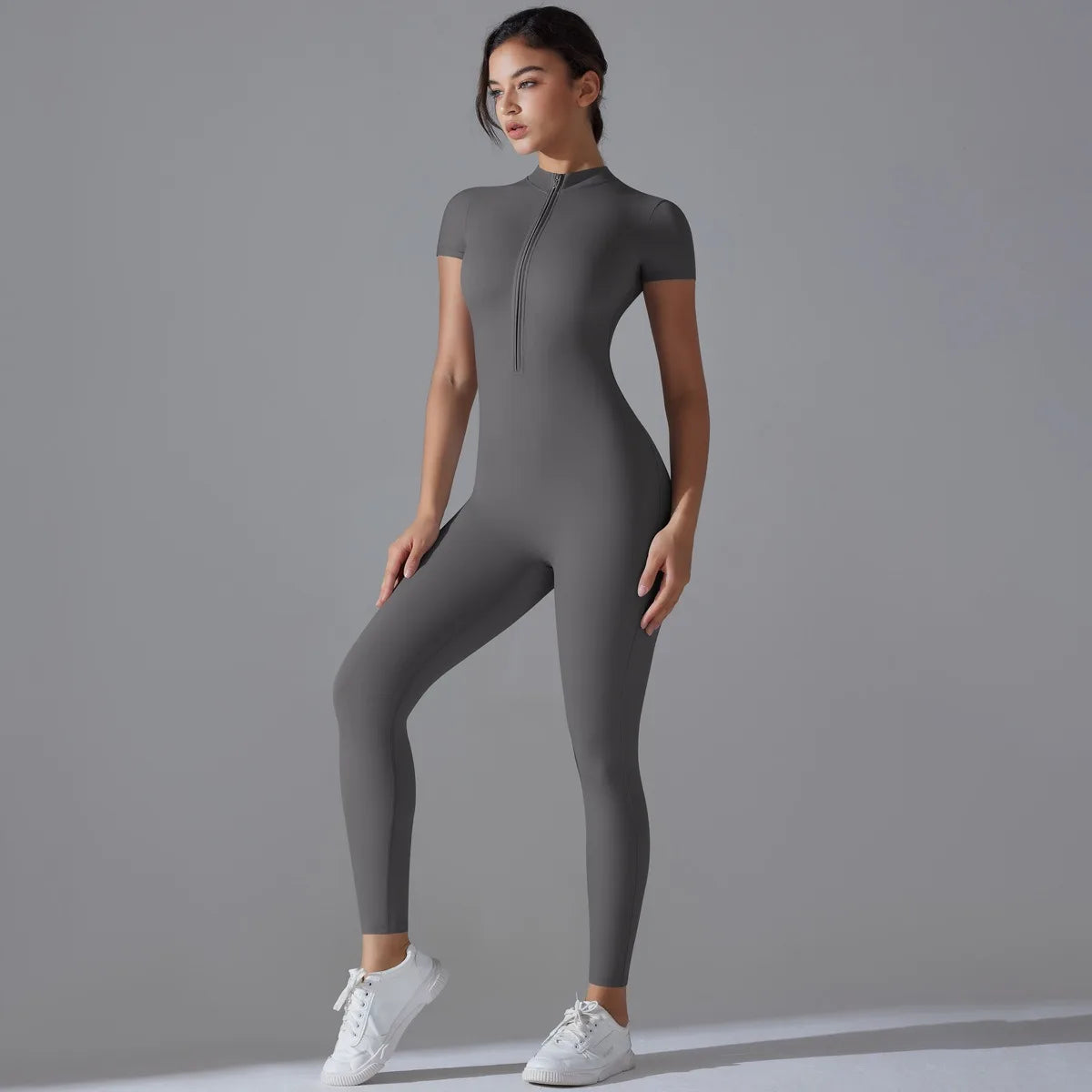 Autumn zipper sports jumpsuit sportswear women'sportswear running fitness clothing gym sportswear