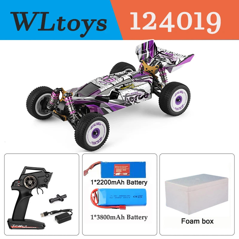 124017 124007 75KM/H  RTR 2.4G Racing RC Car Brushless 4WD Electric High Speed Off-Road Drift Toys