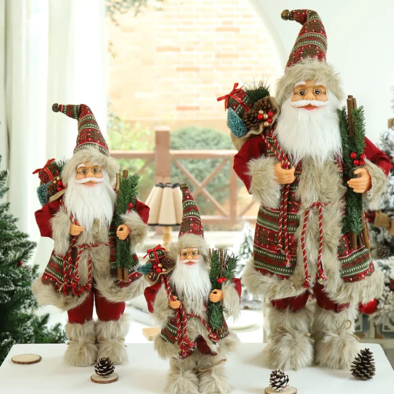 Big Size Christmas Dolls Santa Claus Toys Xmas Figurines Christmas Gift for Kid Gift Christmas for Home Window Table Decoration