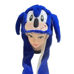 New Anime Hedgehog Sonic Plush Hat Press Jump Cap