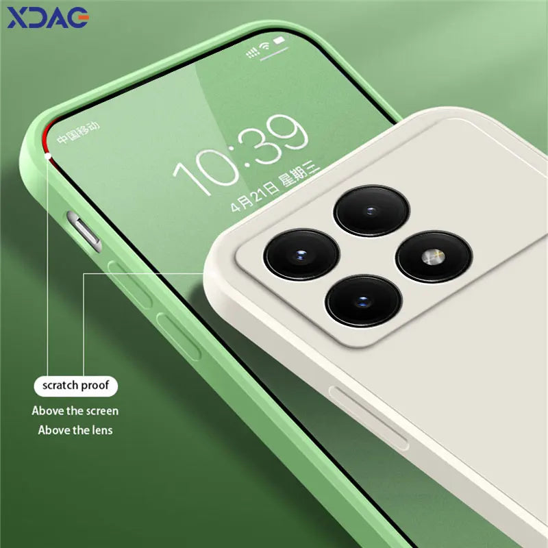 Original Square Liquid Silicone Case Cover for Xiaomi