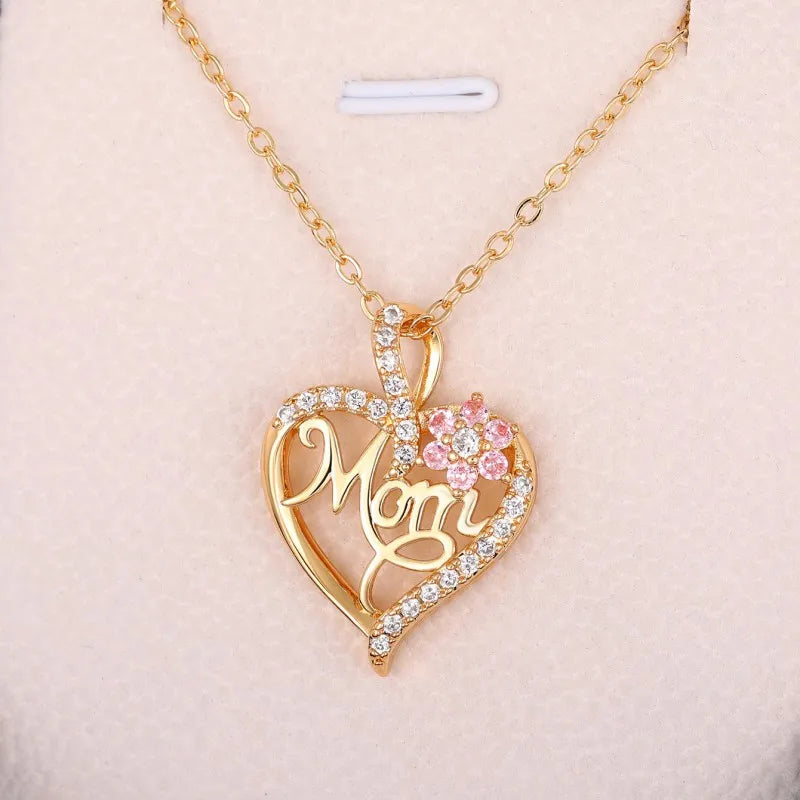 Mother's Day Necklace for Mom Luxury Trendy Craved Pendant