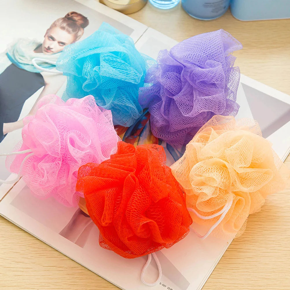 Mesh Bath Balls Sponge Pouf Body Scrubber Loufa Puff Scrubber Shower Sponge Loofahs Bath Shower Loofah