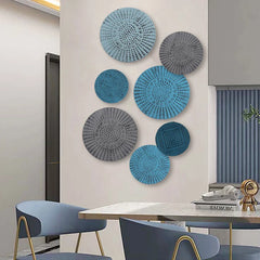 Blue Wall Decoration Pendant Nordic Light Luxury Round Wall Hanging Decor