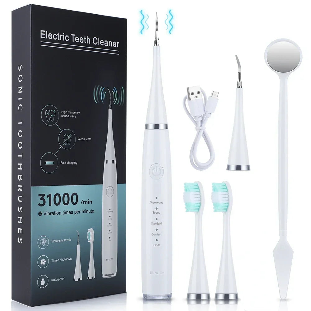 Electric Toothbrush with Sonic Cleaning 3-in-1 for Removing Tartar Whitening Teeth Oral Care