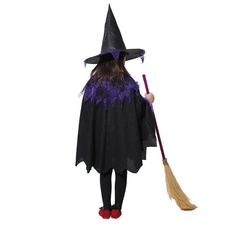 Halloween Girls Witch Dress Toddler Kids Bat Costume Infant Vampirina Dress Up Children Vampire Pumpkin Clothing  Carnival Party