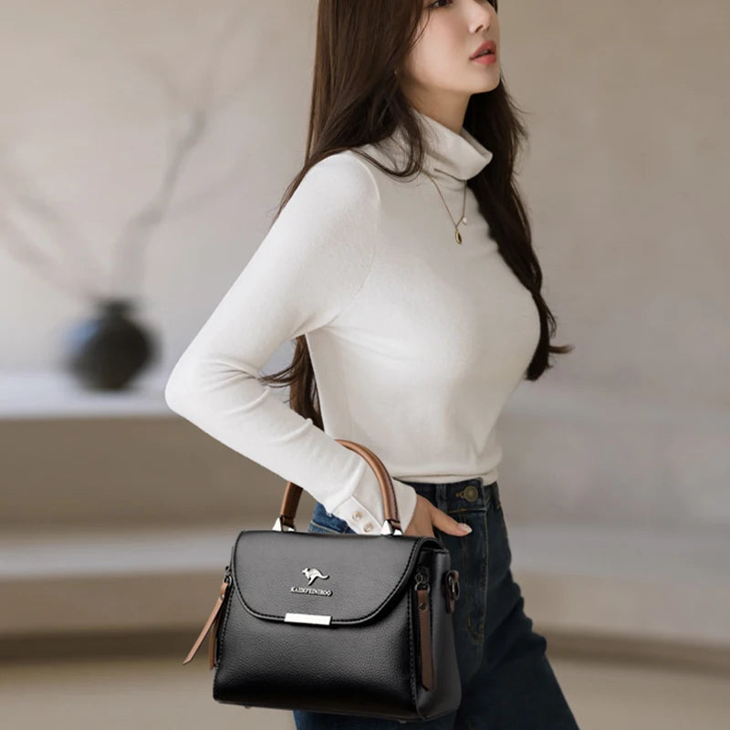 High Quality Leather Shoulder Croosbody Bags Large Capacity