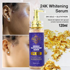 AILKE Double Glutathione PLUS Serum for Pigmentation & Stains Removal, Remove Blemishes, Brightening Skin, For Men & Women