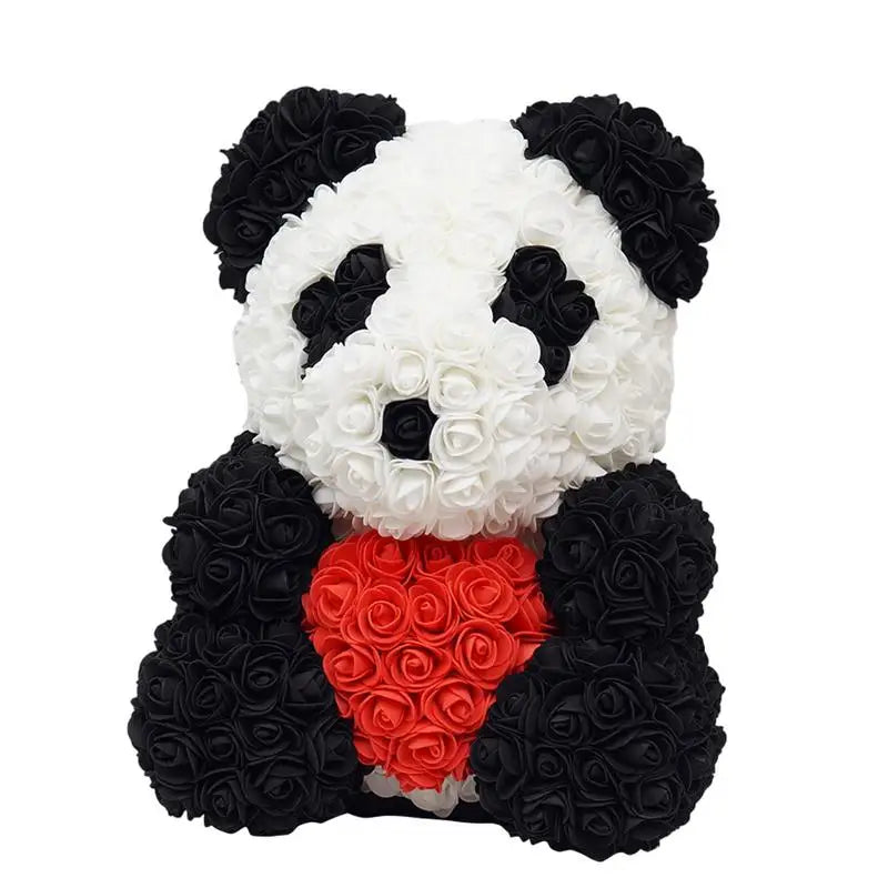 Forever Artificial Flowers Rose Panda Bear Girlfriend Valentines Day gift