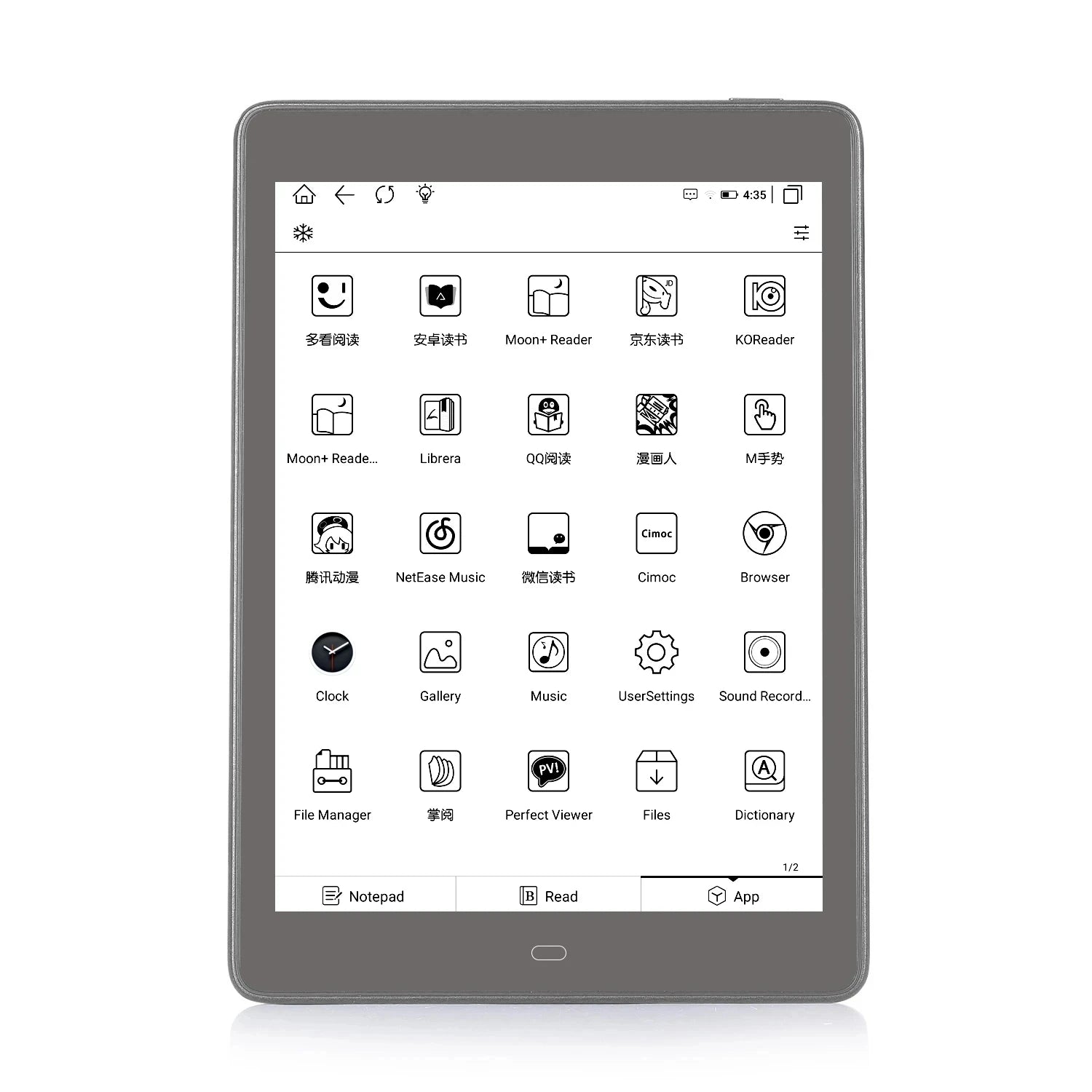 OUIO New product launch Onyx Meebook P78 pro 7.8" Android Ebook reader 3G/32GB Android 11 with SD card