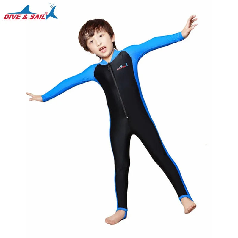 One Piece Water Sport Rash Guard Girls Full Body Quick-Drying Beach Wear