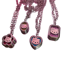 2252105 Sanrio Kawaii Hello Kitty Anime Pendant Cute Cartoon Kitty Kids Chain Simple Elegant Necklace Women Jewelry Gift