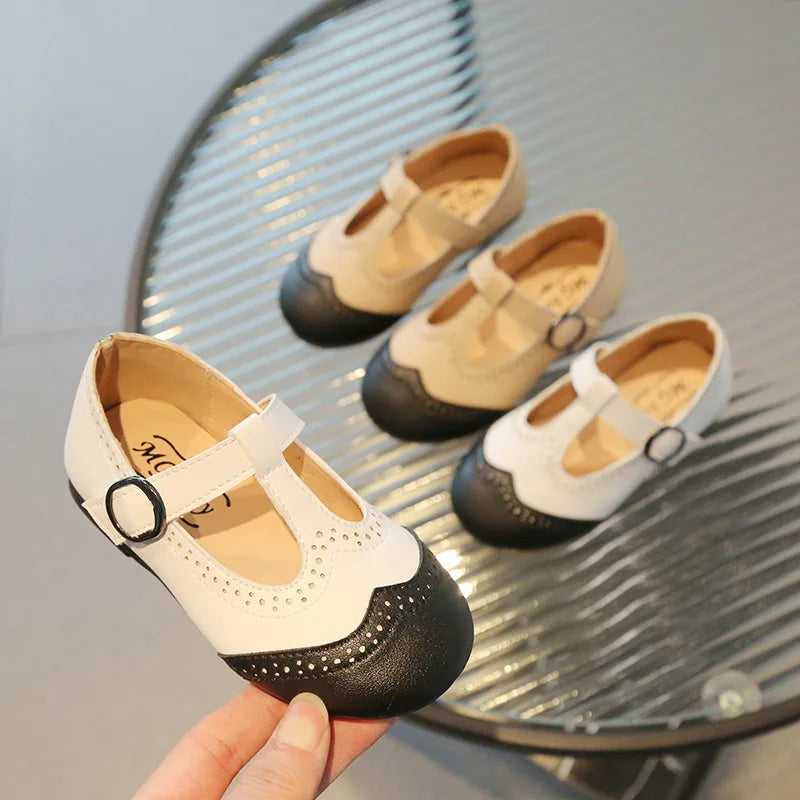 Student Casual Single Shoes Children's T-shaped Princess Shoes