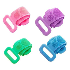 Body Scrubber Silicone Bath Brushes Shower Exfoliating Brush Belt Back Scrub Body Cleaner