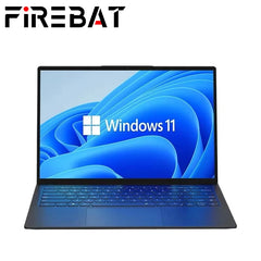 FIREBAT A16 16 Inch 100%sRGB Ultra Slim DDR4 16G RAM 1TB 1920*1200 Fingerprint Portable Intel N100 N5095 Notebook Laptop