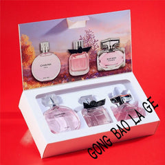 Brand 90ml Gift Box 3PCS Set Women Perfume Spray Exudes Eau De Parfum