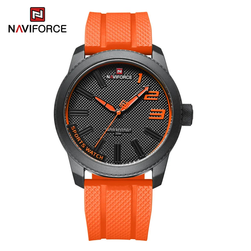 NAVIFORCE Top Luxury Brand Quartz Watch Men Silicone Strap Military Watches