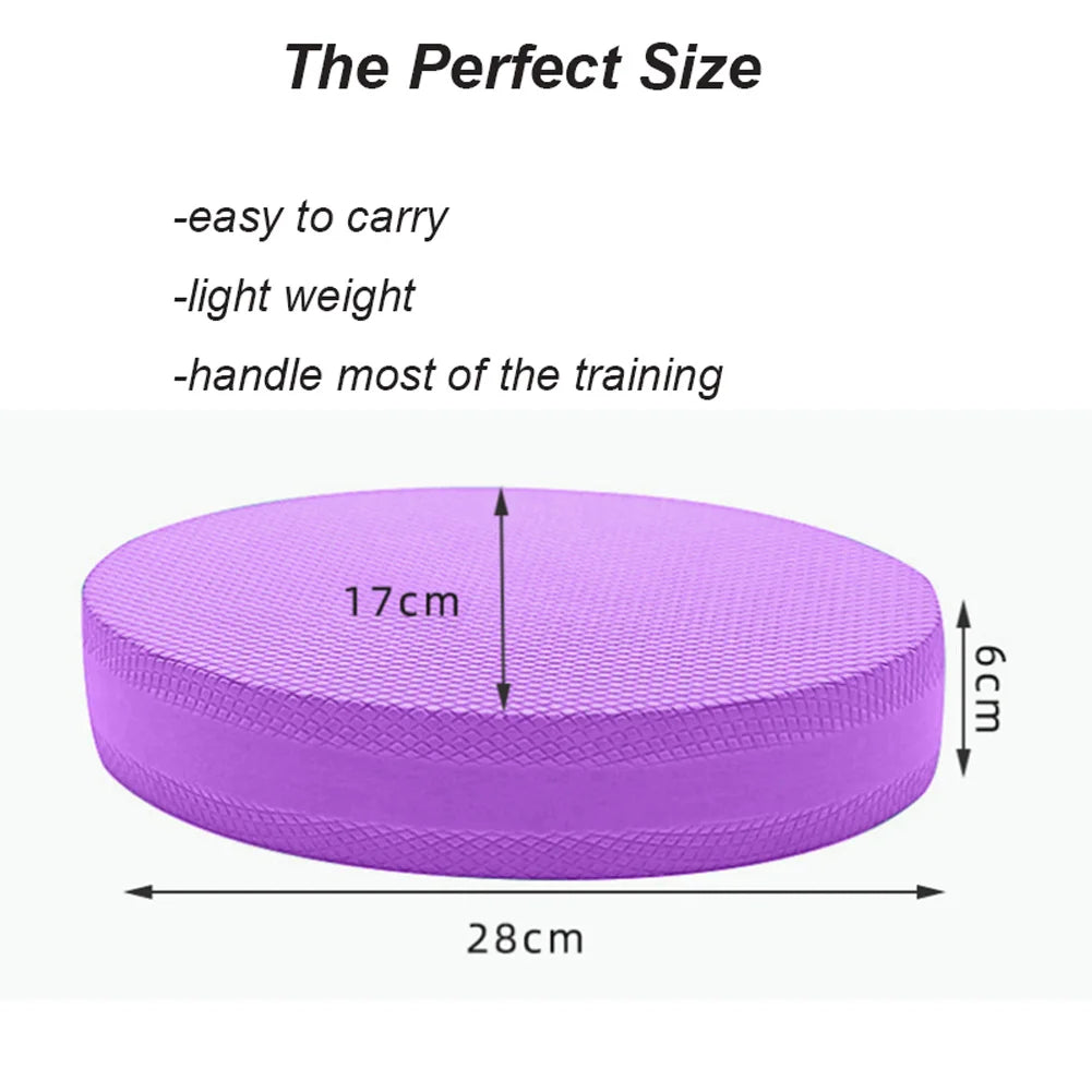 YFASHION TPE Mat Yoga Cushion Balance Pad Gym Fitness Exercise Foam Board Gym Oval Exercise Accessories 28 x 17 x 6cm