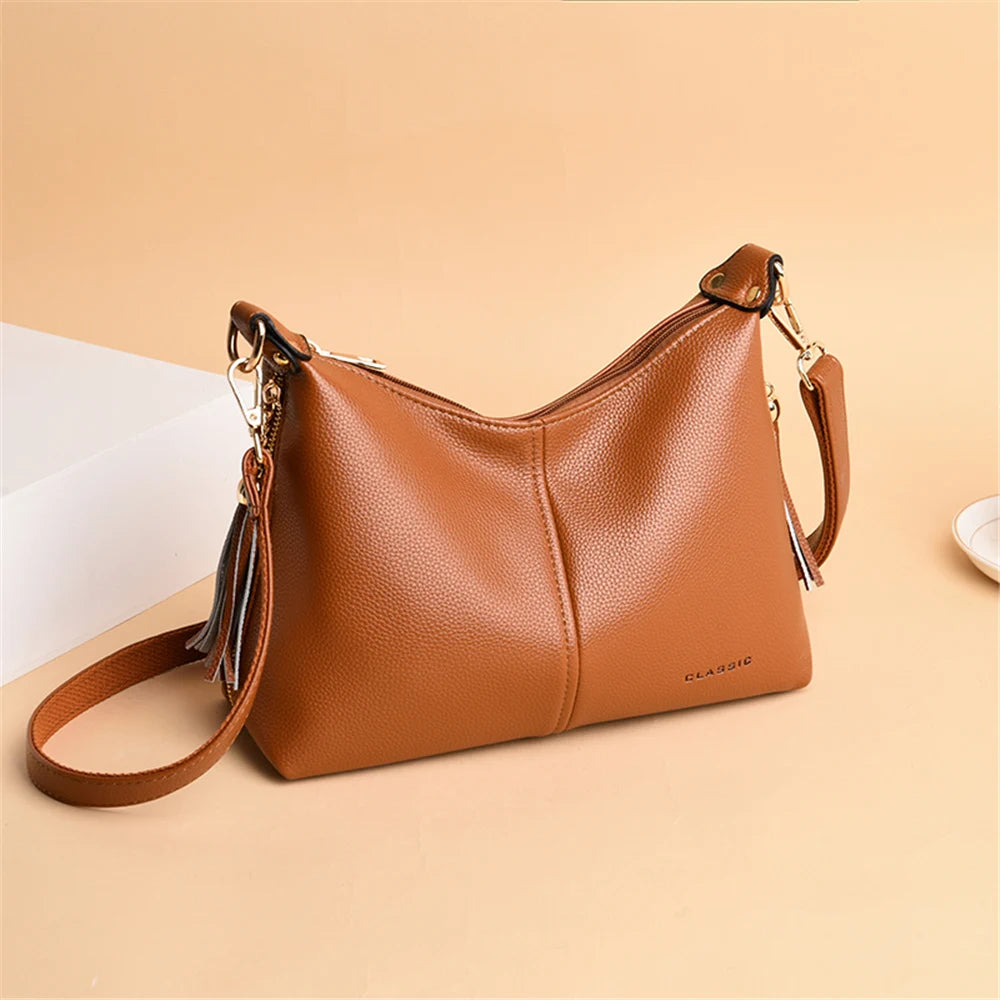 Leather Small Hobos Luxury Handbags Women Bags