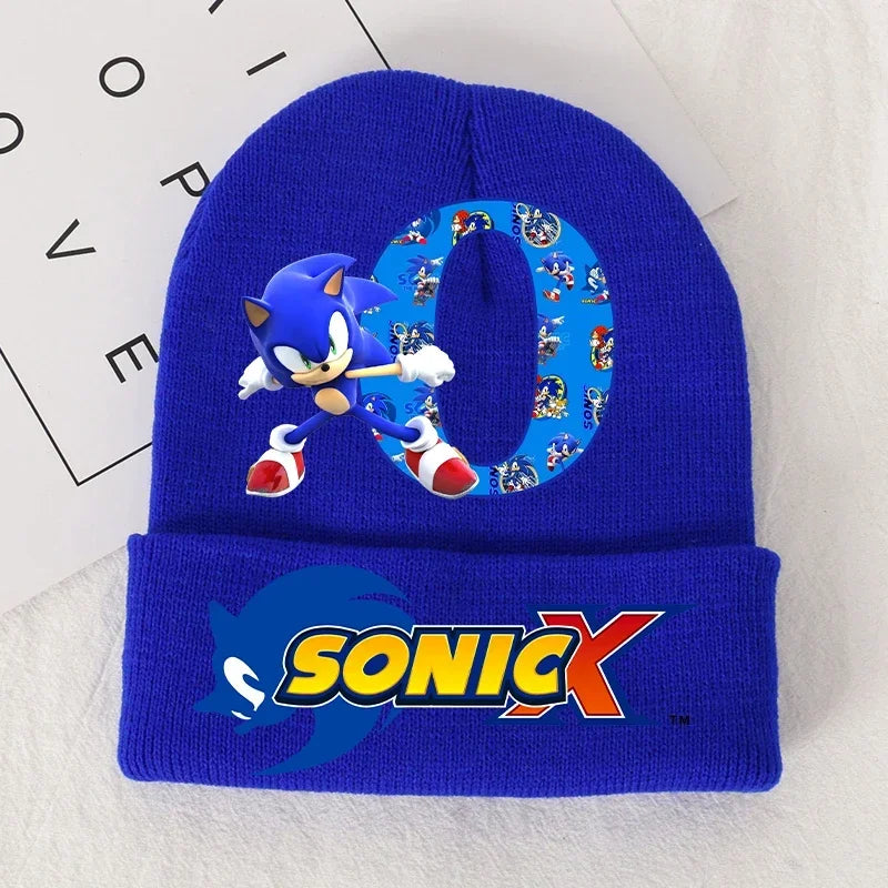 Sonics Children's Letter A-Z Knitted Hat Soft Warmth Boys Autumn Winter Kids Toddler Crochet Cap Outdoor Sport Cute Beanies Hats