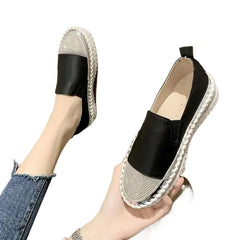 Women's Flat Shoes  Summer Fashion New Crystal Sequins Round Toe Luxury Flat Shoes Flat Women's Shoes Zapatillas Mujer