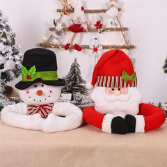 Cute Hugs The Tree Doll Santa Claus Snowman Christmas Tree Ornament Festive Decor Noel Atmosphere Cloth Xmas New Year 2022