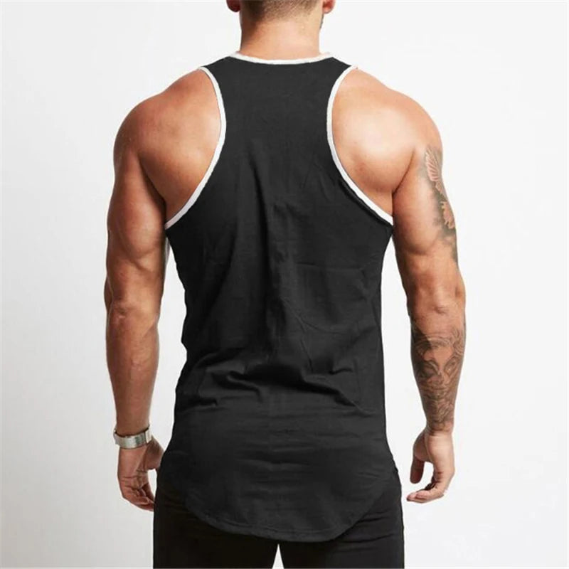 Men's Slim Fit Sleeveless Cotton Shirt Muscle Guys Bodybuilding Workout Tank Tops