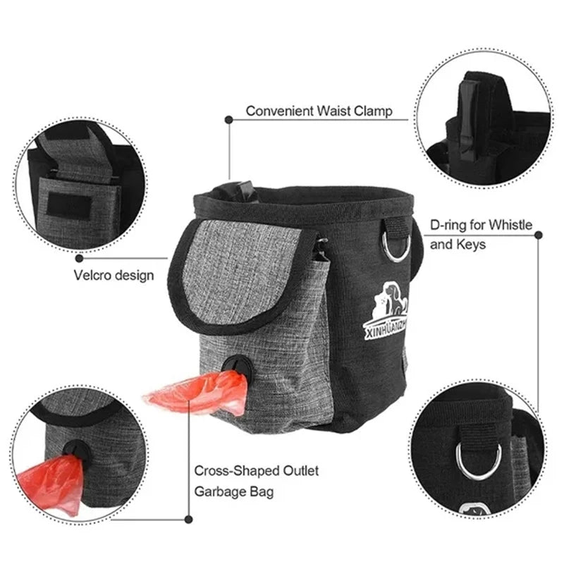 Portable Dog Treat Bag Outdoor Dog Treat Pouch for Training Feeding Bag