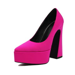 Spring Autumn Women High Heel Shoes Platform Square High Heel