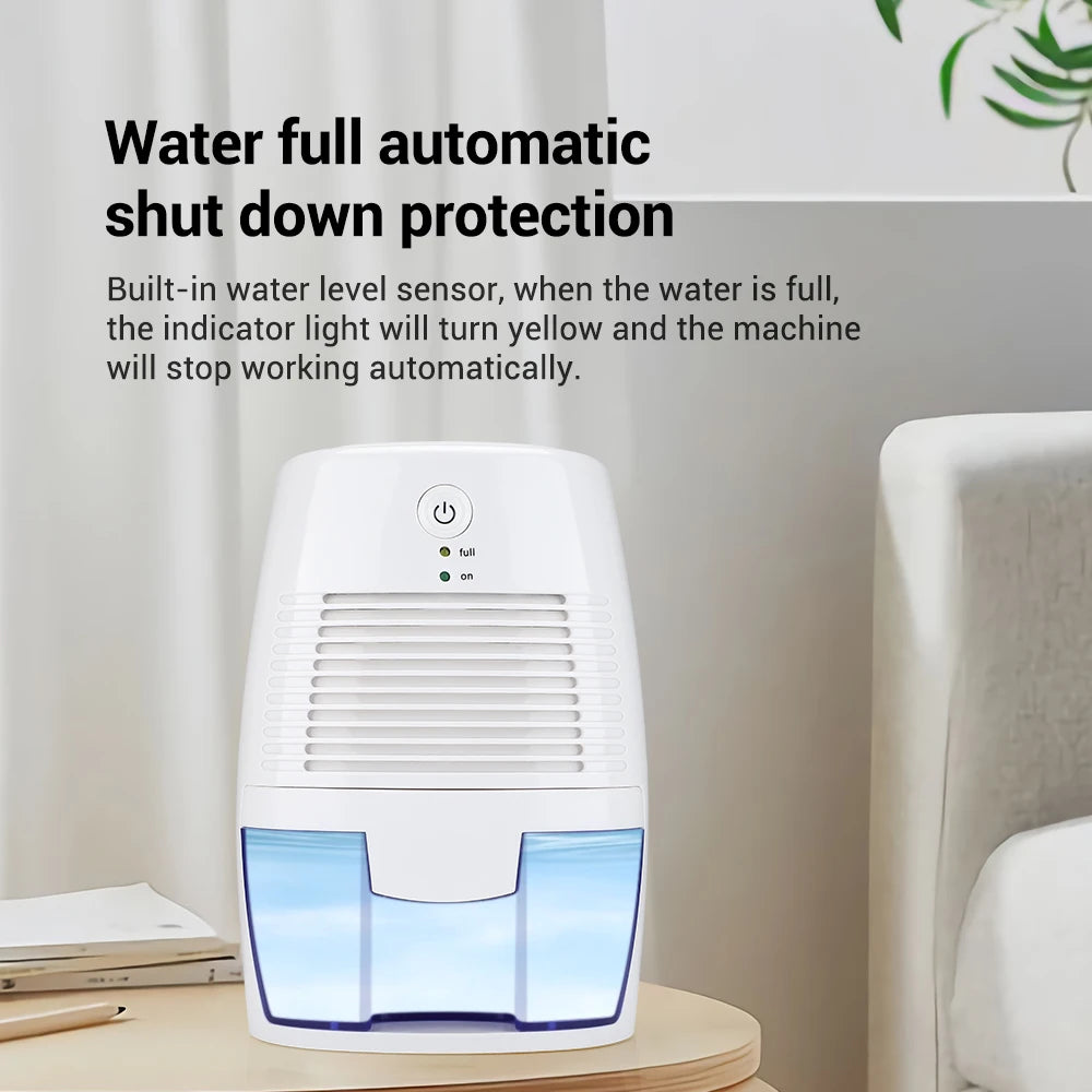 500ml Small Dehumidifiers Moisture Absorbers Air Dryer Compact Portable Electric Dehumidifier for Home Basement Household