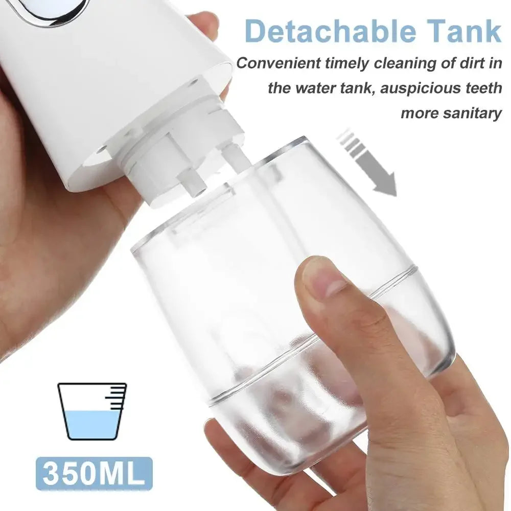 350ML Water Tank Waterproof Teeth Cleaner Oral Irrigator USB Rechargeable Water Flosser Portable Dental Water Jet