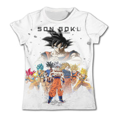 Men's cartoon anime Dragon Ball Z T-shirt for children and boys T-shirt for children's summer short sleeved men's T-shirt