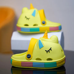 New Summer Beautiful Cute Cartoon Unicorn Slippers Children's Non-Slip Soft Sole Sandals