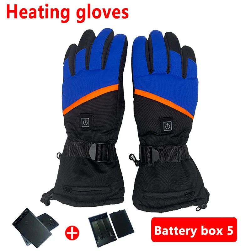 Heated Rechargeable Gloves Electric Heated Gloves Thermal Heat Gloves Winter Warm Skiing Snowboarding Hunting Fishing Cycling