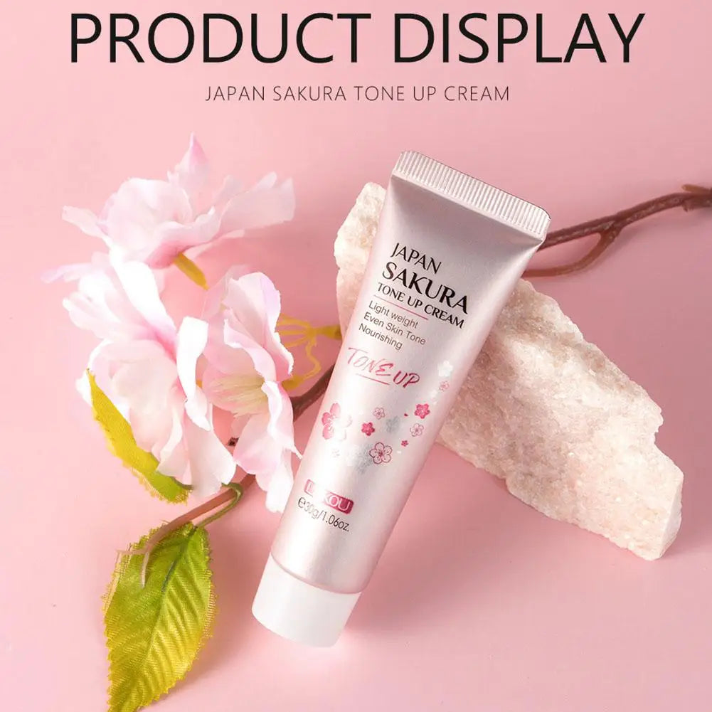 LAIKOU Japan Sakura Essence Cream Cherry Blossom Facial Cream Moisturizing Shrink Pores Cosmetics Collagen