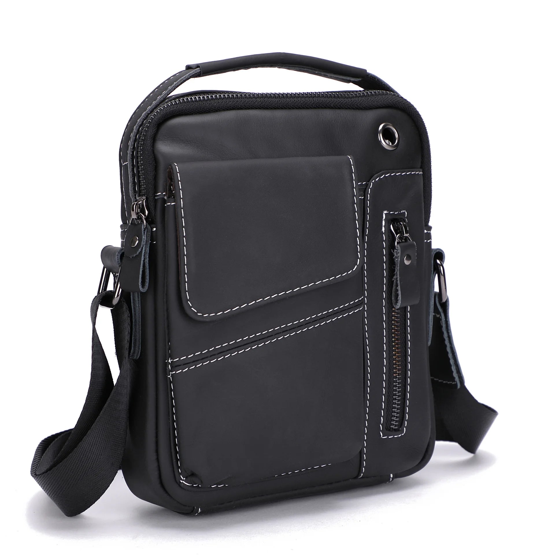 Shoulder Casual Men's Bag Vintage Crossbody s Male Handbag High Capacity Men Genuine Leather Messenger