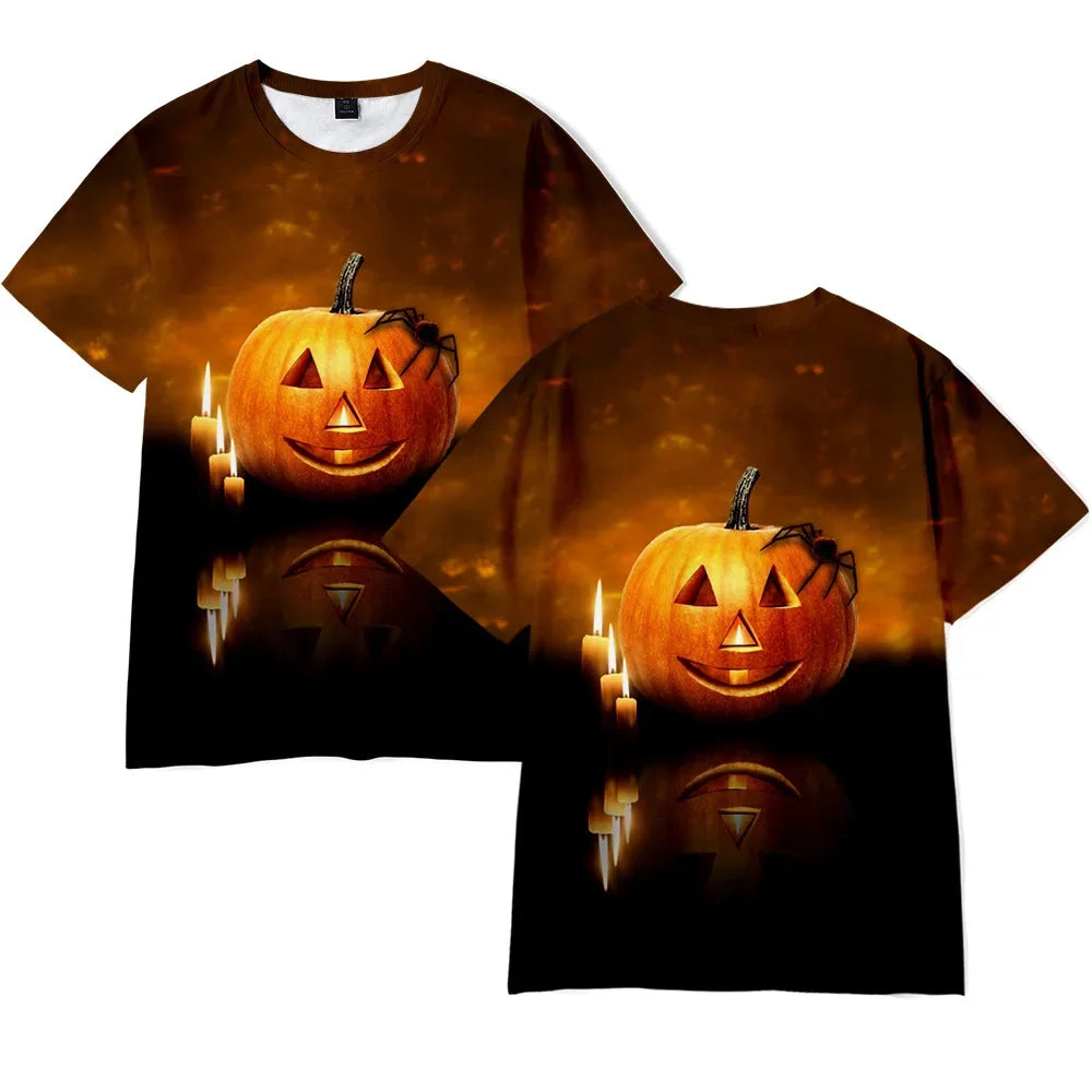 T-shirts Halloween pumpkin Head 3D Print  Summer T Shirt