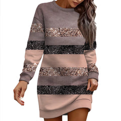 Women Christmas Sweatshirts Dress Long Sleeve Oversized Trendy Graphic Dress