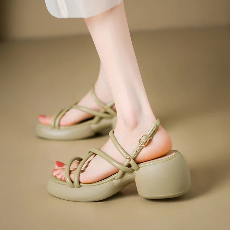 Clogs With Heel Summer High Sandals Female Women’s Shoes