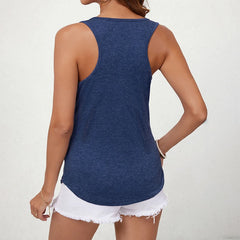 new fashion women's summer top vest, casual sleeveless star print vest, women's wear