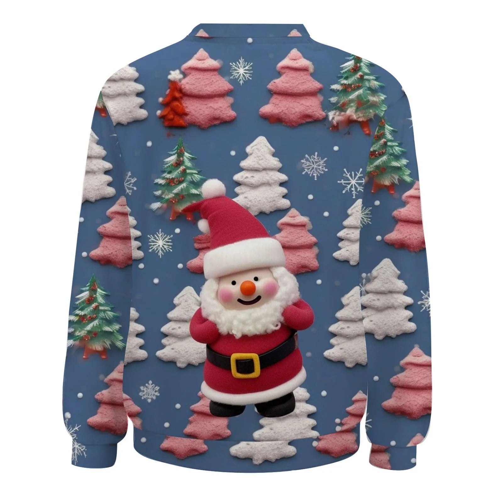 Christmas Women Cute Santa Claus Print Sweatshirts Snowman