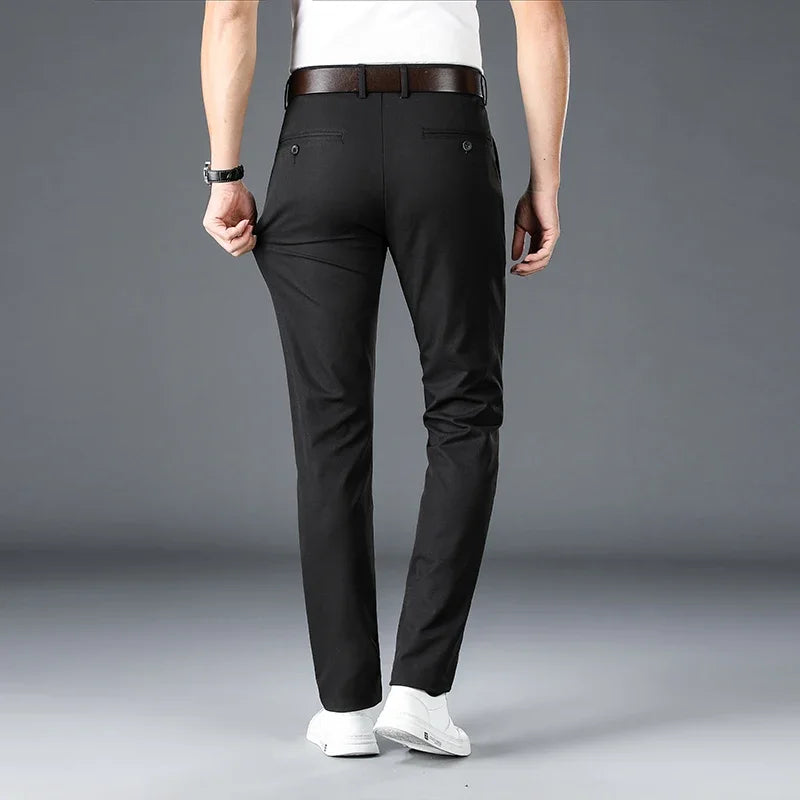 Spring Autumn Men's Casual Pants Man Slim Fit Chinos Fashion Trousers