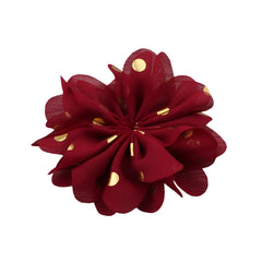 Fashion Gold Point Puffy Flower For Hair Accessories Ballerina Chiffon Flower Ornaments For Wedding Bouquet