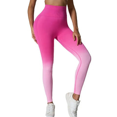 Running Push Up Gradient Seamless Fitness Gym Woman Sports Tights Yoga Pants for Woman