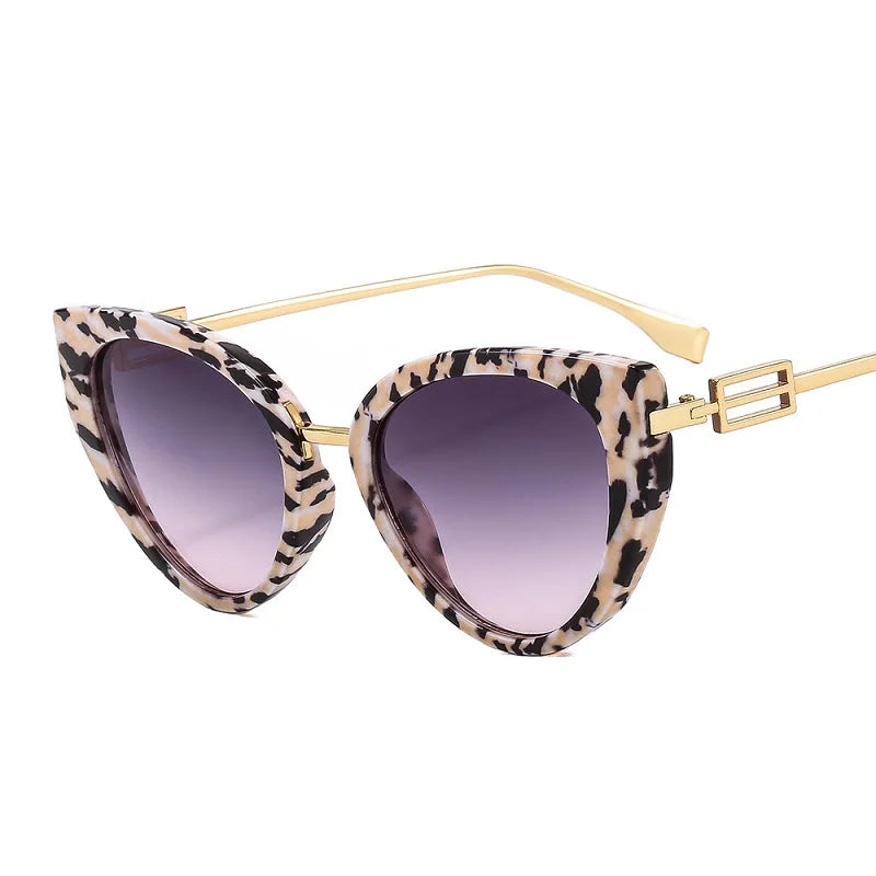 Fashion Cat Eye Sunglasses Women Men Metal Frame Sun Glasses