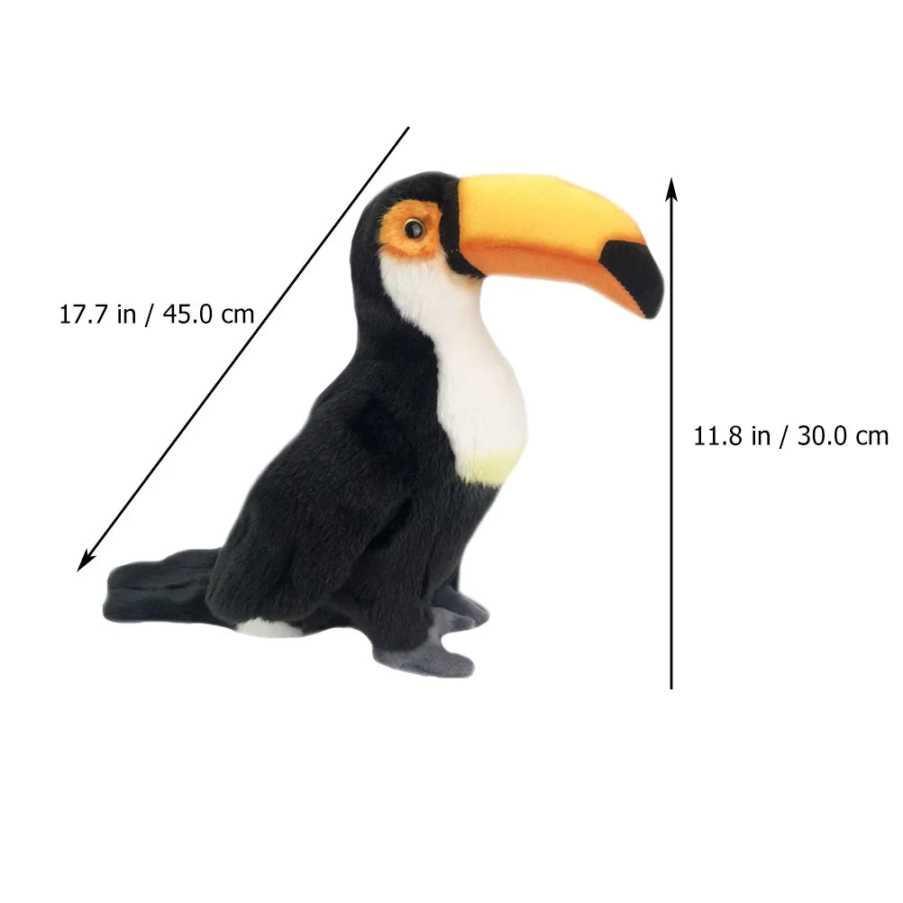 Toucan Stuffed Toy Plush Parrot Plaything Animal Filling Cartoon Lovely