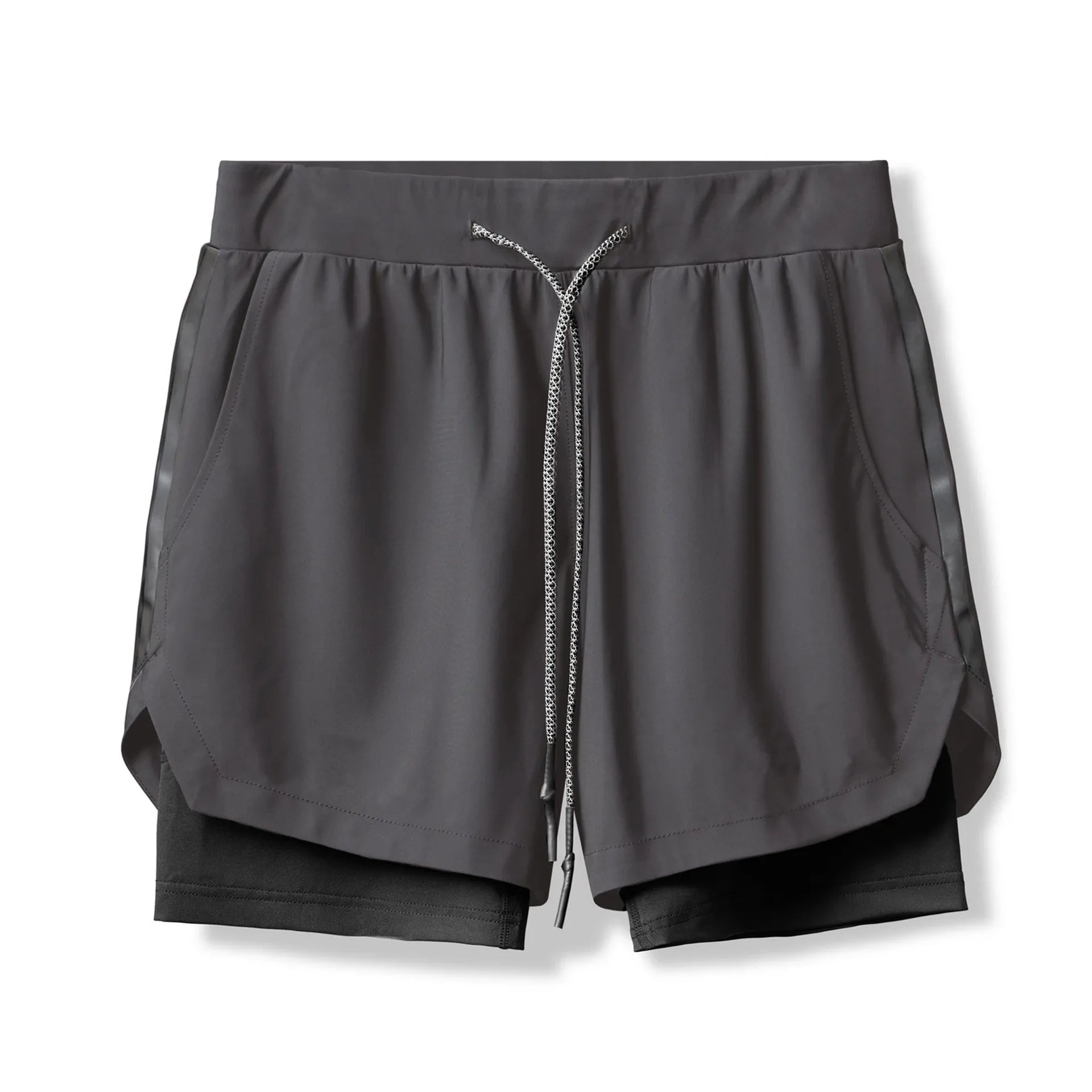 Double Layer Jogging Reflective Sports Shorts Men's Beach Quick-drying Pants