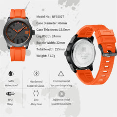 NAVIFORCE Top Luxury Brand Quartz Watch Men Silicone Strap Military Watches