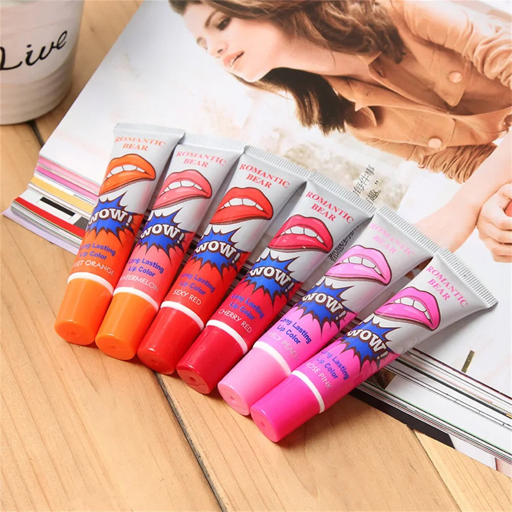 Magic 6 Colors Peel Liquid Lipstick Waterproof Lasting No Fading Lip Ink Tear Lip Gloss